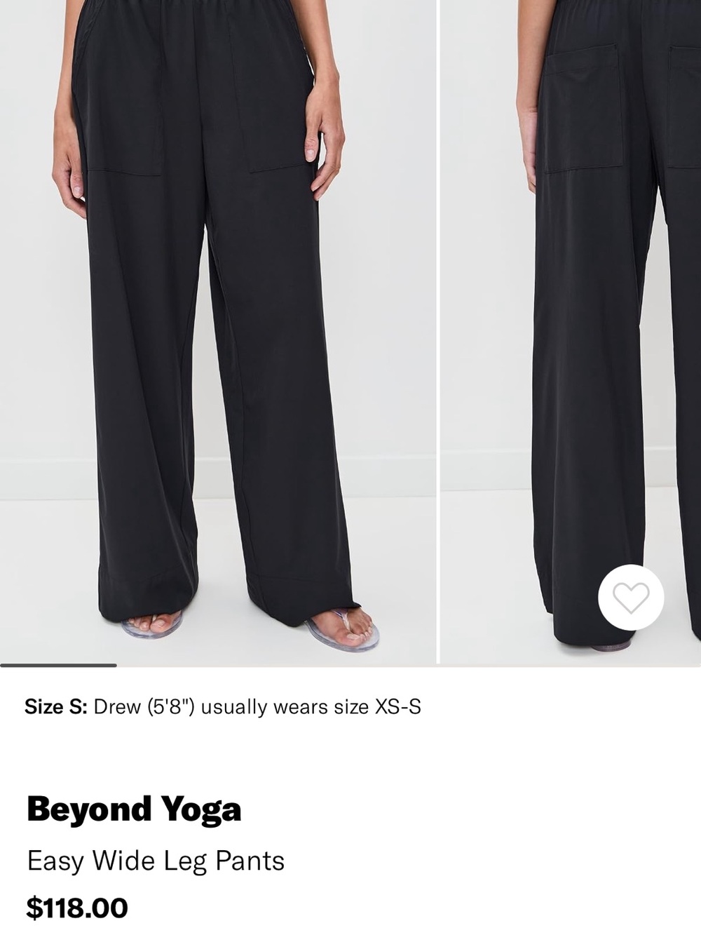 Beyond Yoga Black Easy Wide-Leg Pants